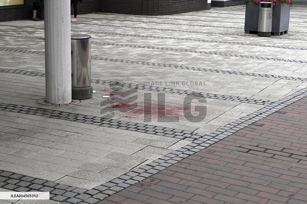 Stabbing outside the Ratina shopping centre