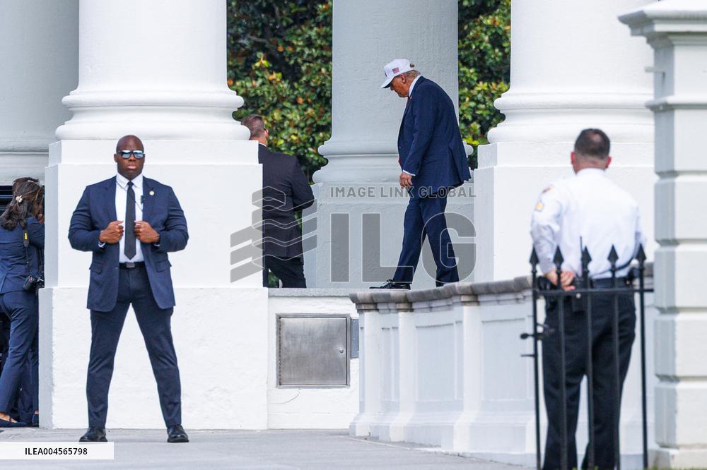 DC: President Donald Trump Departs White House for Iowa