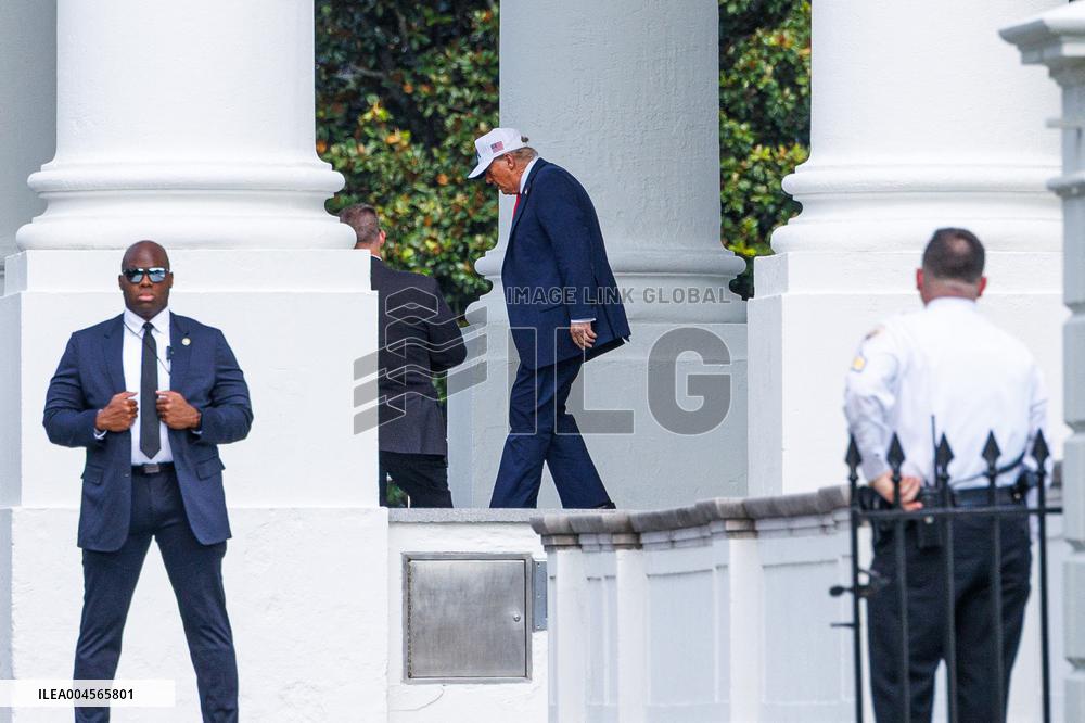 DC: President Donald Trump Departs White House for Iowa