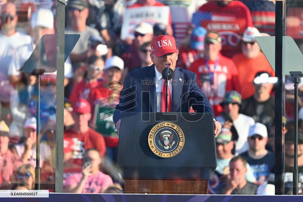 Trump participates in the Salute to America Celebration