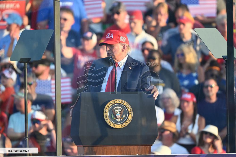 Trump participates in the Salute to America Celebration