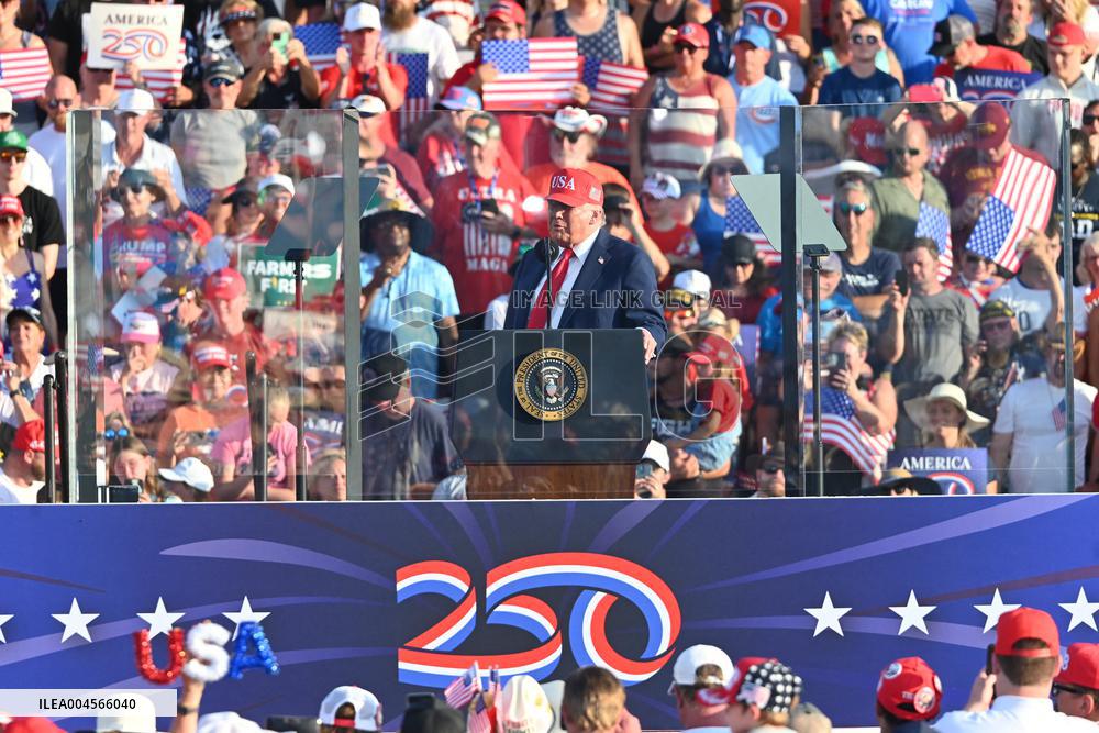 Trump participates in the Salute to America Celebration