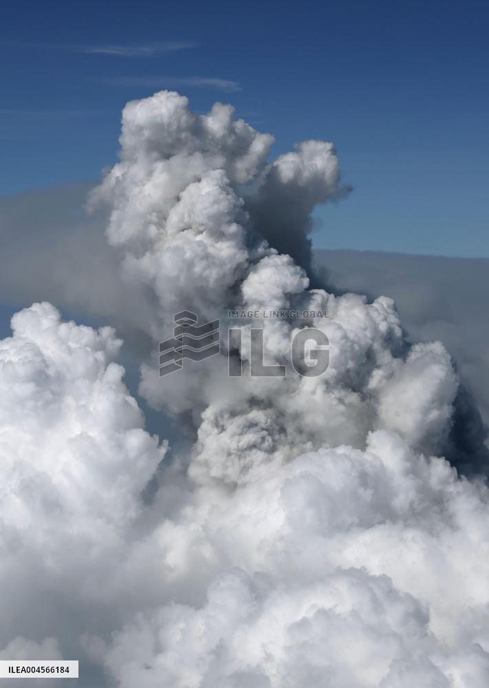 Mt. Shinmoe eruption in southwestern Japan