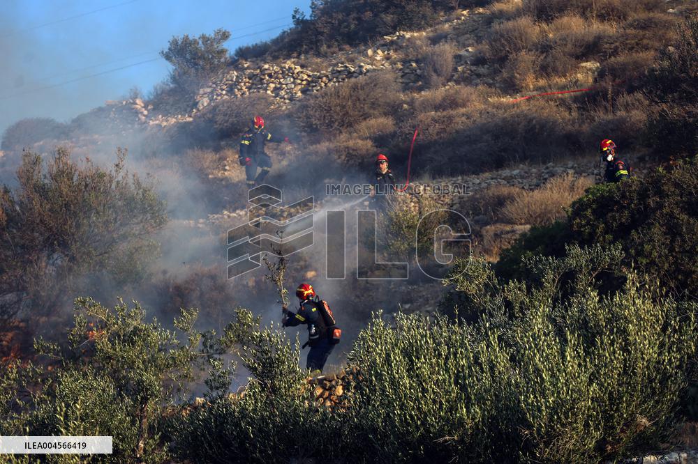 Wildfire on Greek Island of Crete Forces Evacuation of 1,500