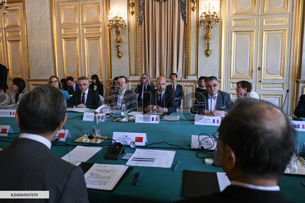 Jean-Noel Barrot Receives Wang Yi - Paris