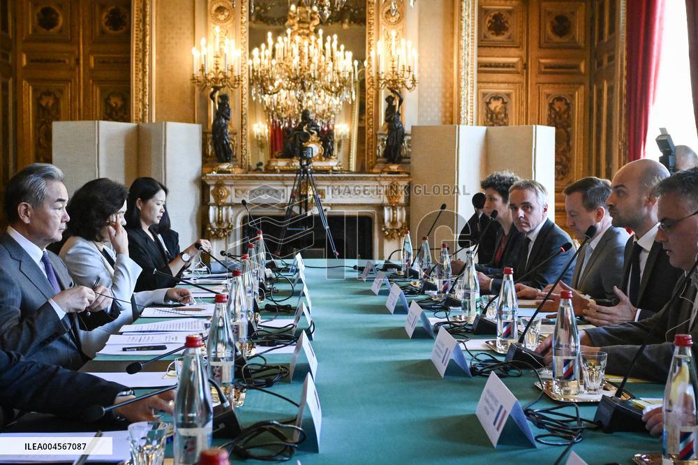 Jean-Noel Barrot Receives Wang Yi - Paris