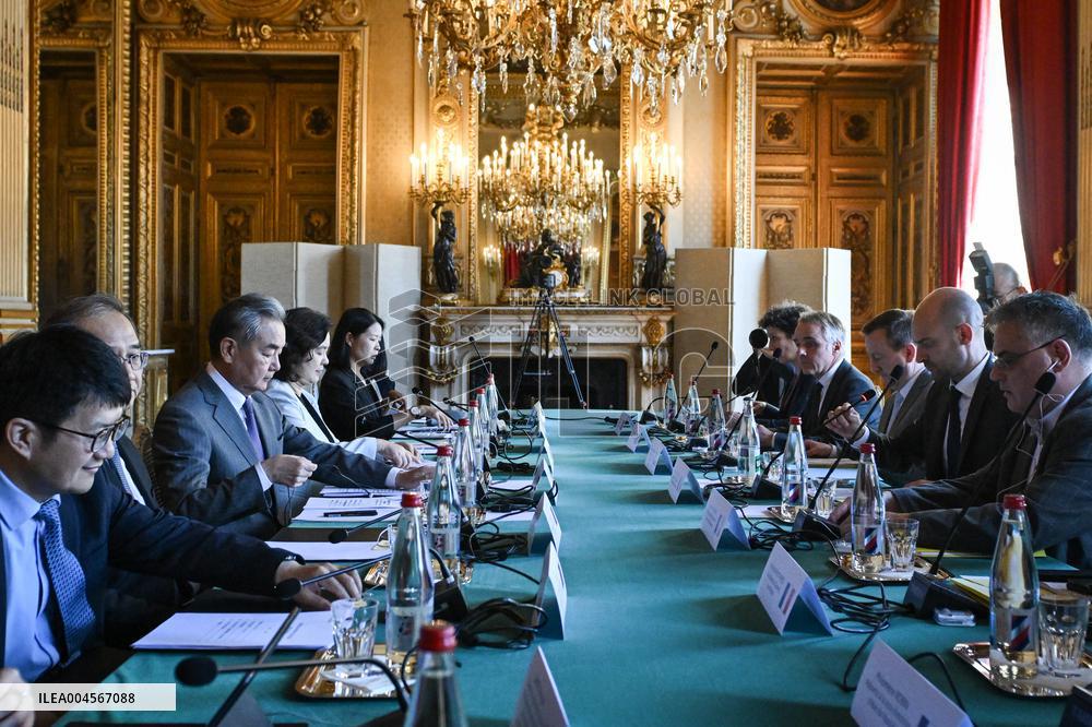 Jean-Noel Barrot Receives Wang Yi - Paris