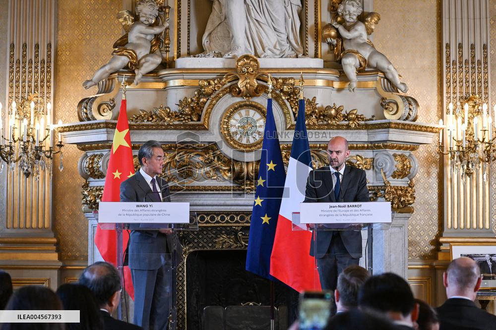 Presser with Jean-Noel Barrot and Wang Yi - Paris