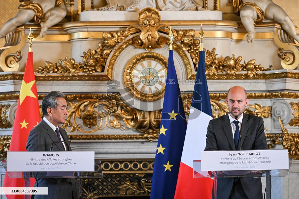 Presser with Jean-Noel Barrot and Wang Yi - Paris