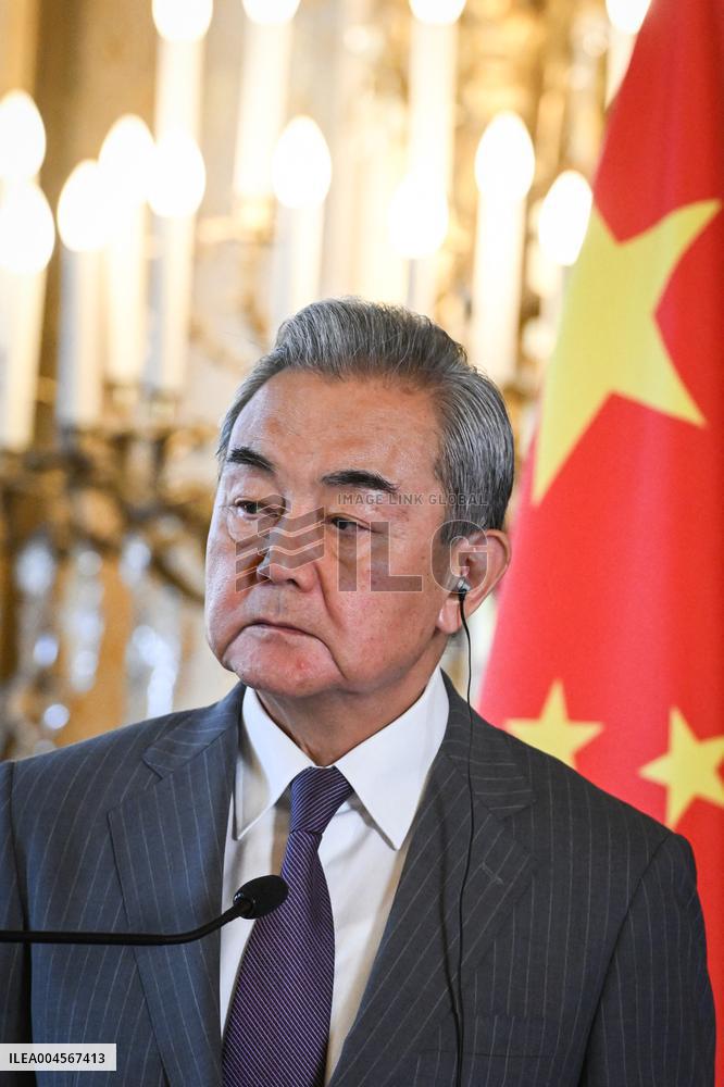 Presser with Jean-Noel Barrot and Wang Yi - Paris