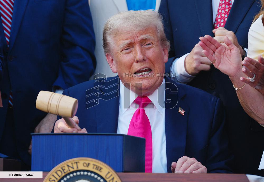 President Trump Signs Tax Bill at the White House in Washington