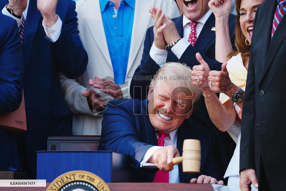 President Trump Signs Tax Bill at the White House in Washington