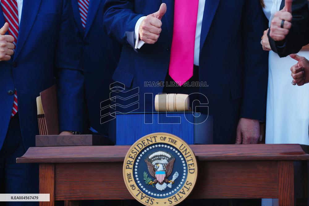 President Trump Signs Tax Bill at the White House in Washington