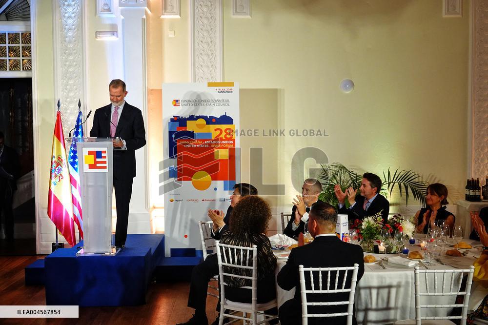 The King Presides The Opening of the Spain-US Forum - Santander