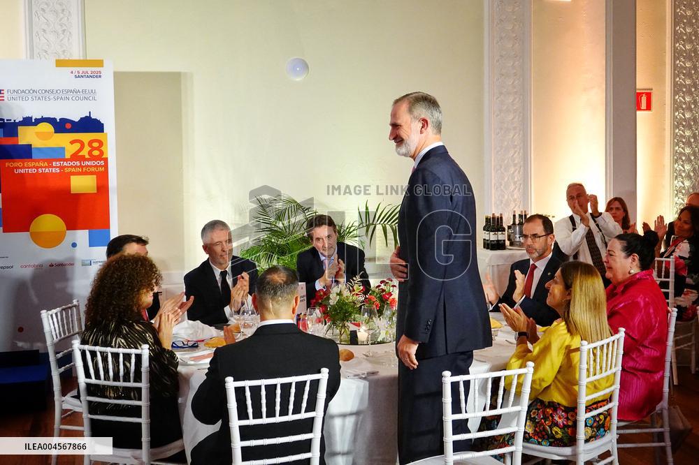 The King Presides The Opening of the Spain-US Forum - Santander