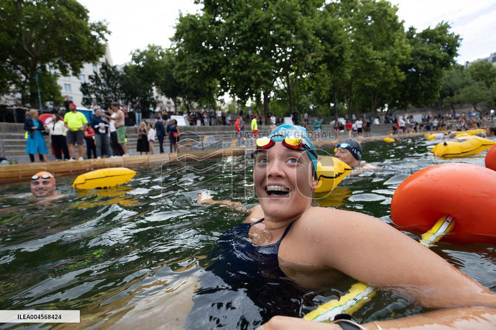 Opening day of the Pont Marie Seine bathing site - Paris RL