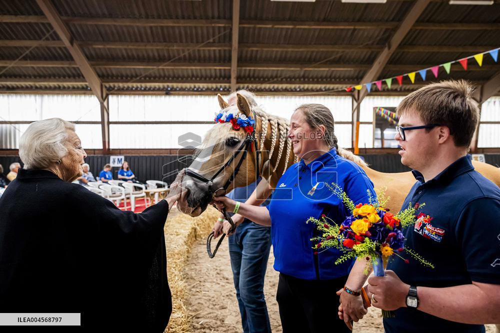 Princess Beatrix At 60th Anniversary Of Foundation For Horse Riding For Disabled People - The Hague