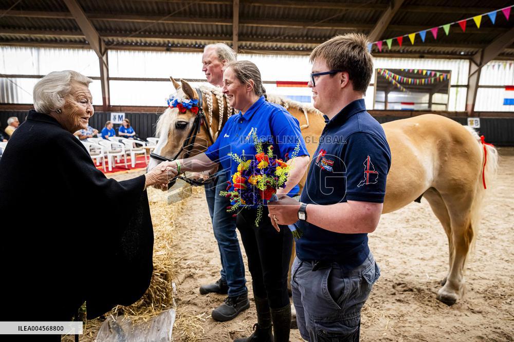 Princess Beatrix At 60th Anniversary Of Foundation For Horse Riding For Disabled People - The Hague