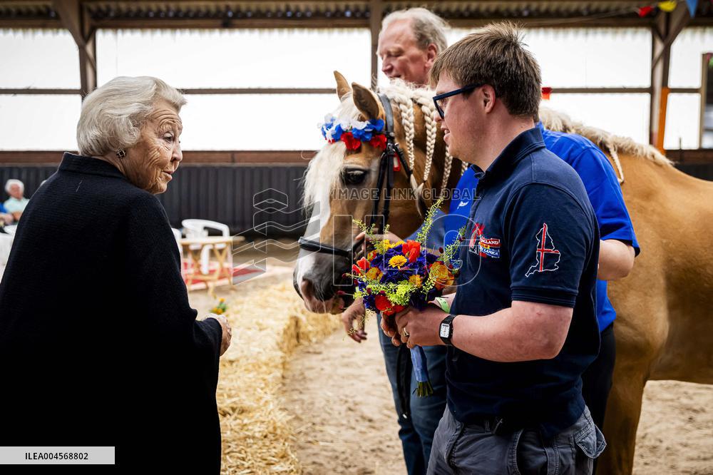 Princess Beatrix At 60th Anniversary Of Foundation For Horse Riding For Disabled People - The Hague