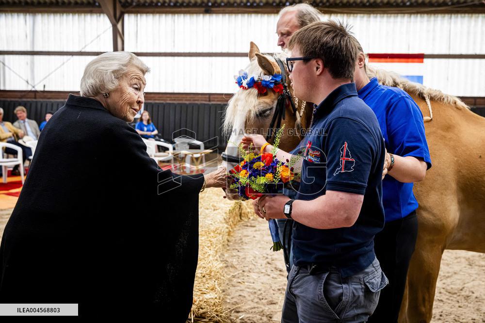Princess Beatrix At 60th Anniversary Of Foundation For Horse Riding For Disabled People - The Hague