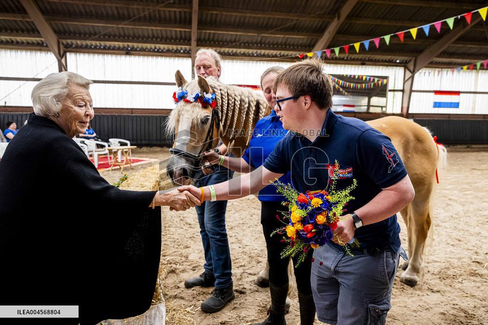 Princess Beatrix At 60th Anniversary Of Foundation For Horse Riding For Disabled People - The Hague