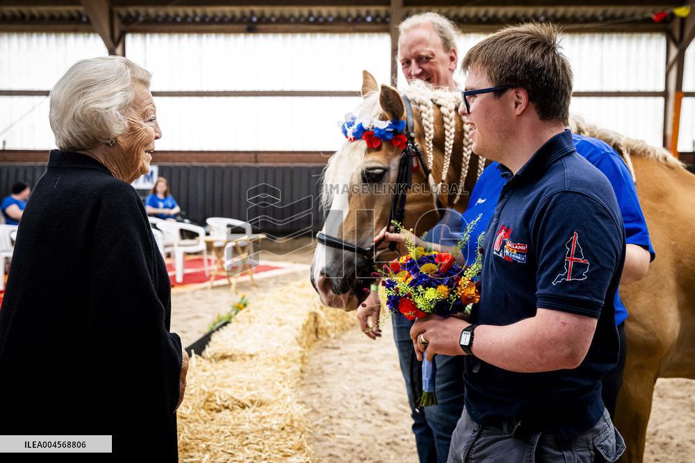 Princess Beatrix At 60th Anniversary Of Foundation For Horse Riding For Disabled People - The Hague
