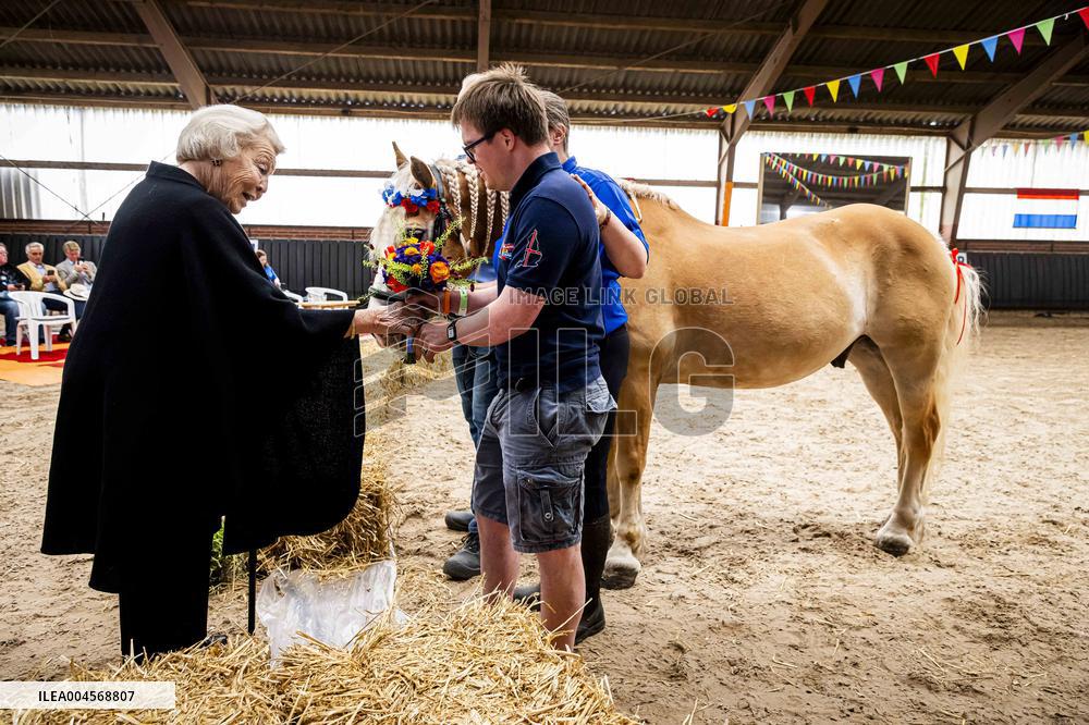 Princess Beatrix At 60th Anniversary Of Foundation For Horse Riding For Disabled People - The Hague