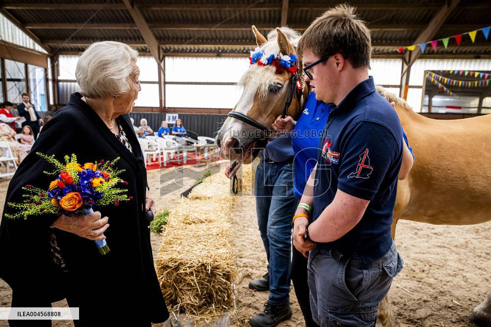 Princess Beatrix At 60th Anniversary Of Foundation For Horse Riding For Disabled People - The Hague