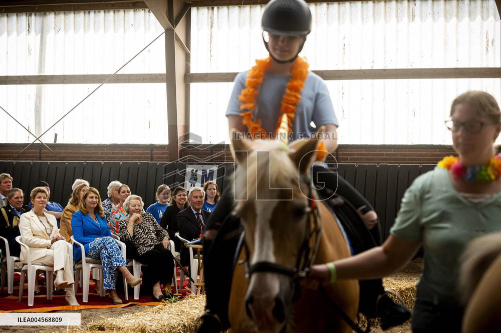 Princess Beatrix At 60th Anniversary Of Foundation For Horse Riding For Disabled People - The Hague