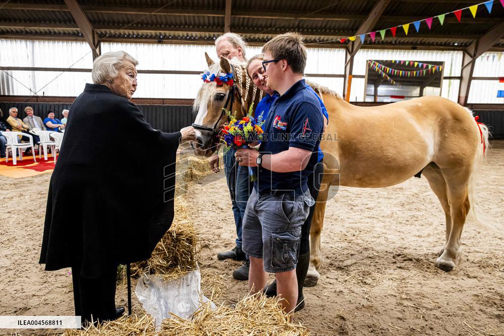 Princess Beatrix At 60th Anniversary Of Foundation For Horse Riding For Disabled People - The Hague