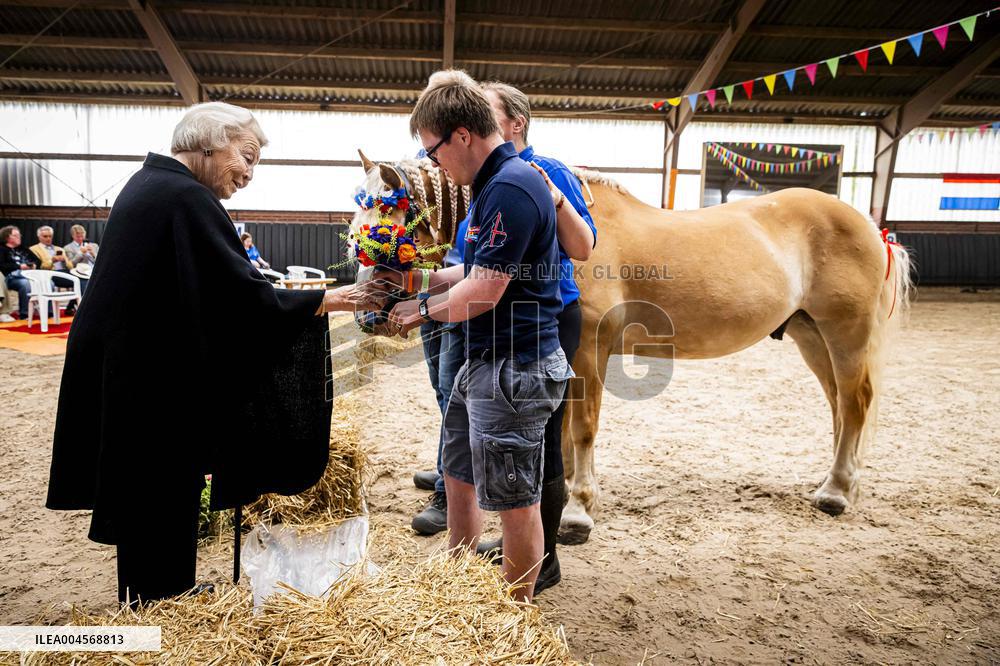 Princess Beatrix At 60th Anniversary Of Foundation For Horse Riding For Disabled People - The Hague
