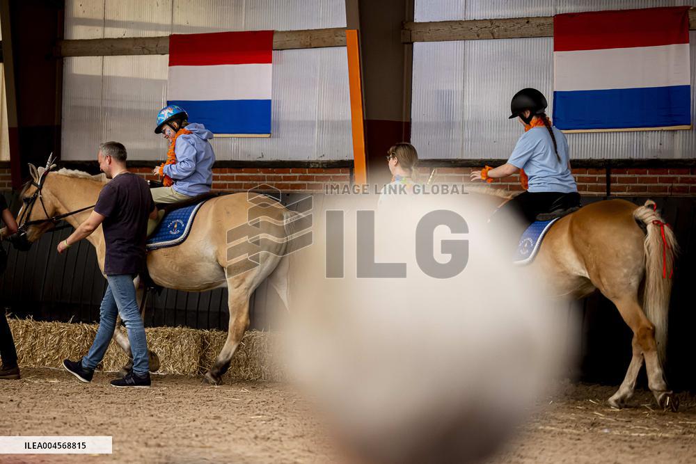 Princess Beatrix At 60th Anniversary Of Foundation For Horse Riding For Disabled People - The Hague