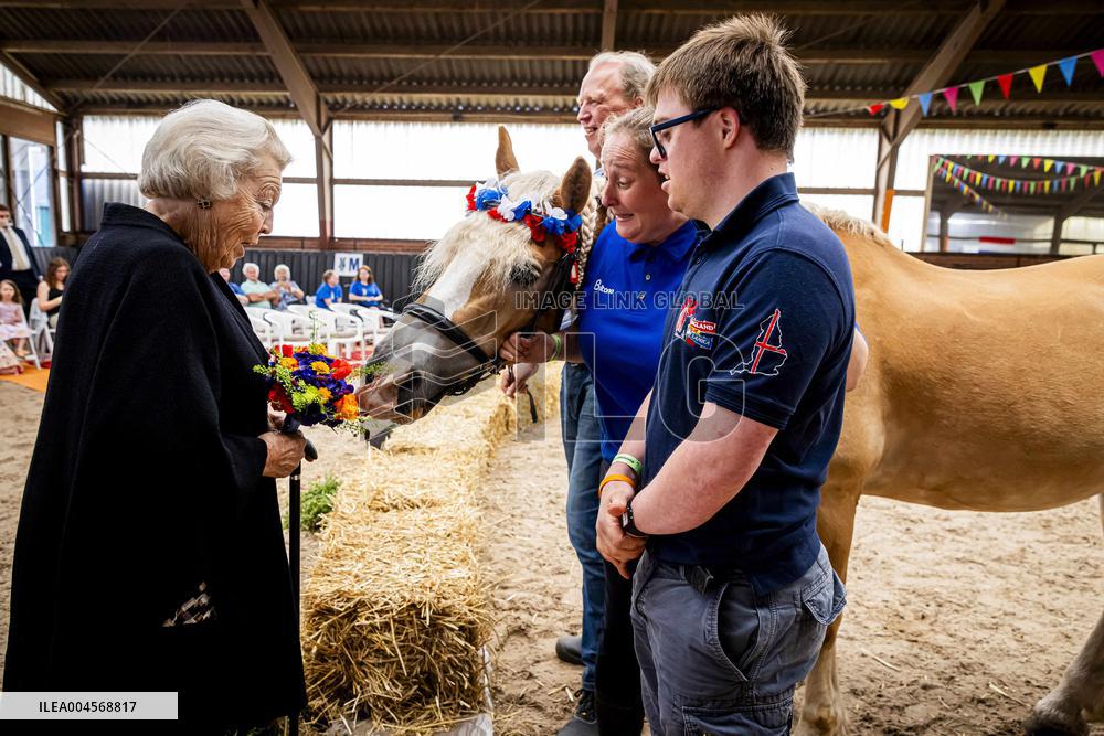 Princess Beatrix At 60th Anniversary Of Foundation For Horse Riding For Disabled People - The Hague