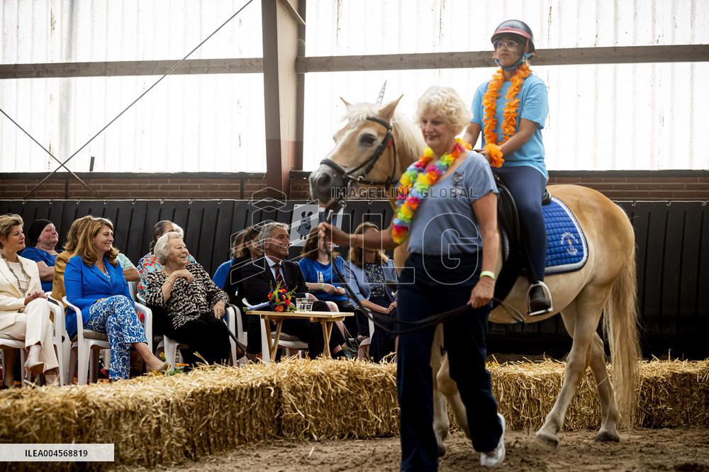 Princess Beatrix At 60th Anniversary Of Foundation For Horse Riding For Disabled People - The Hague