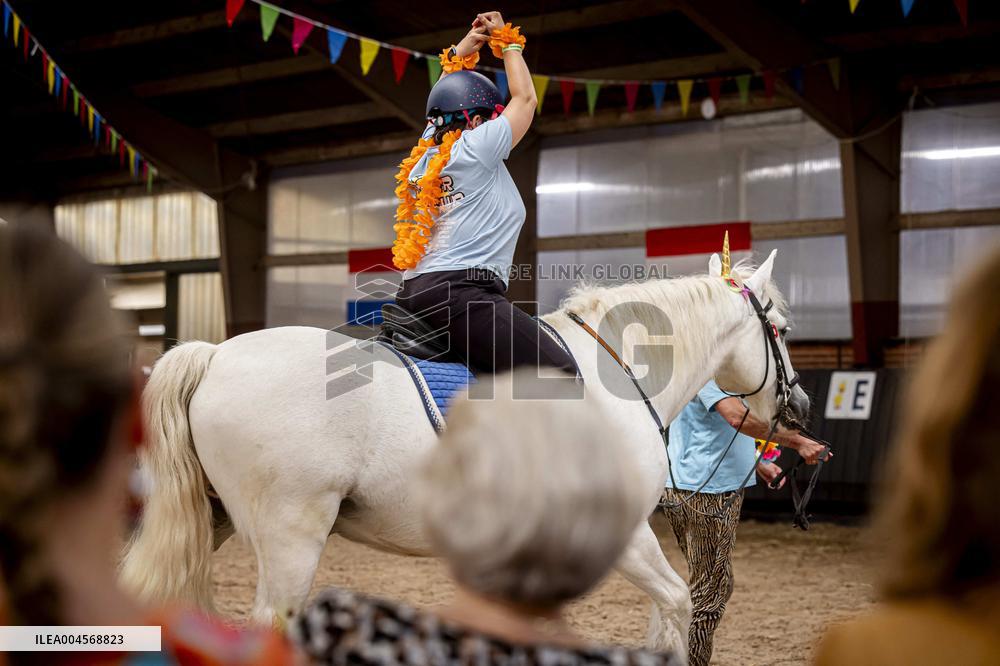 Princess Beatrix At 60th Anniversary Of Foundation For Horse Riding For Disabled People - The Hague