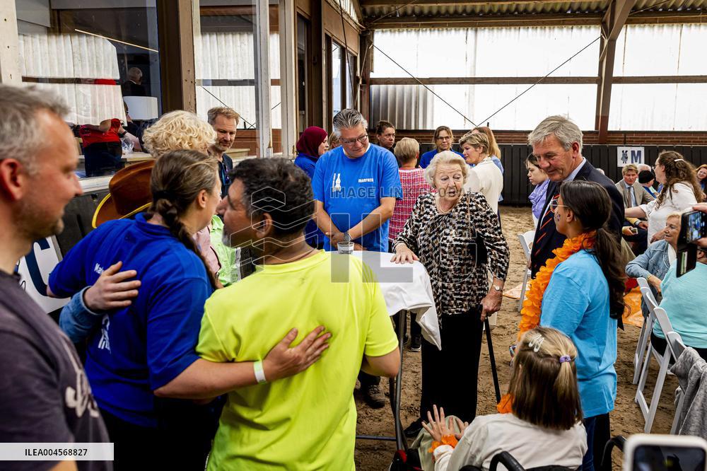 Princess Beatrix At 60th Anniversary Of Foundation For Horse Riding For Disabled People - The Hague