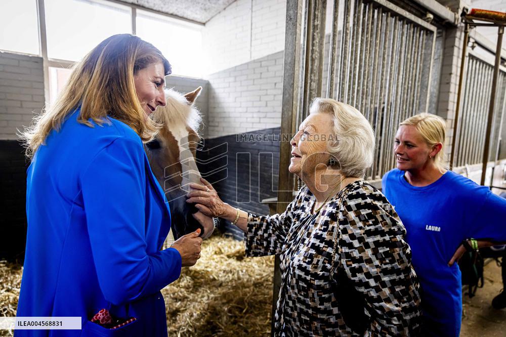Princess Beatrix At 60th Anniversary Of Foundation For Horse Riding For Disabled People - The Hague