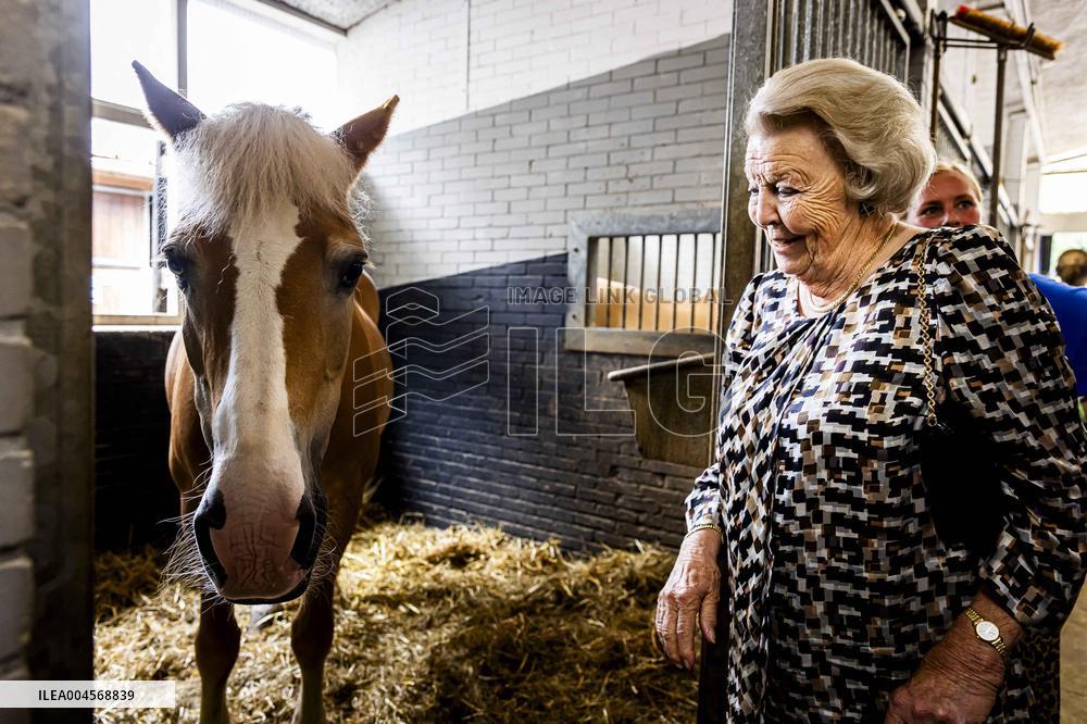 Princess Beatrix At 60th Anniversary Of Foundation For Horse Riding For Disabled People - The Hague