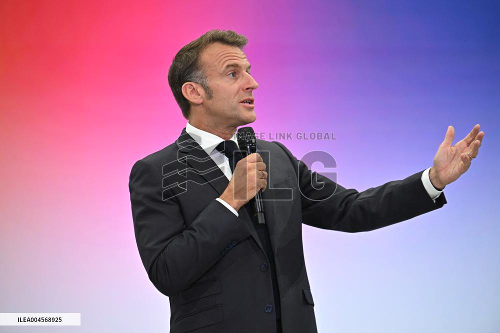 Emmanuel Macron At 10th Anniversary Of Jeunes Avec Macron - Paris