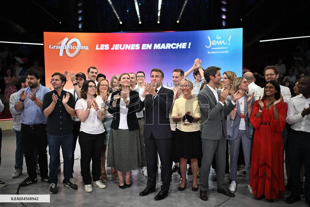 Emmanuel Macron At 10th Anniversary Of Jeunes Avec Macron - Paris