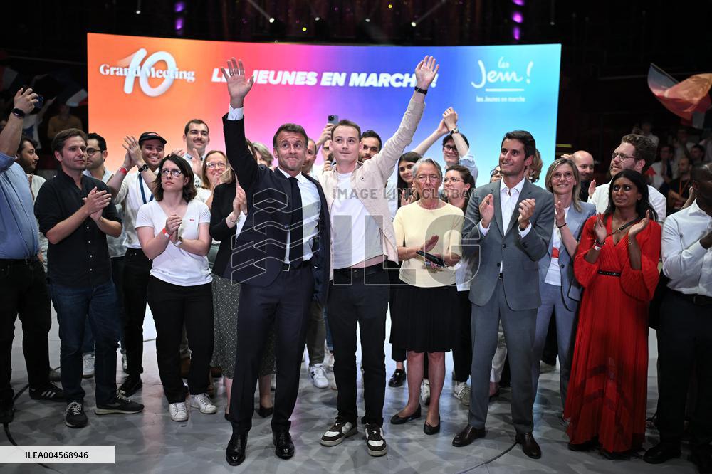 Emmanuel Macron At 10th Anniversary Of Jeunes Avec Macron - Paris