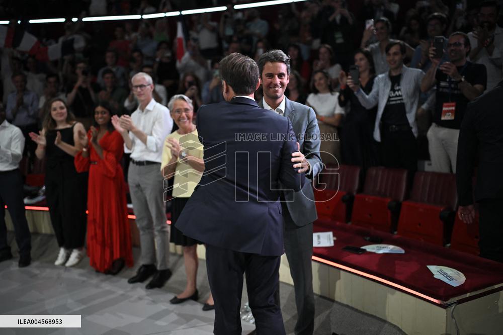 Emmanuel Macron At 10th Anniversary Of Jeunes Avec Macron - Paris