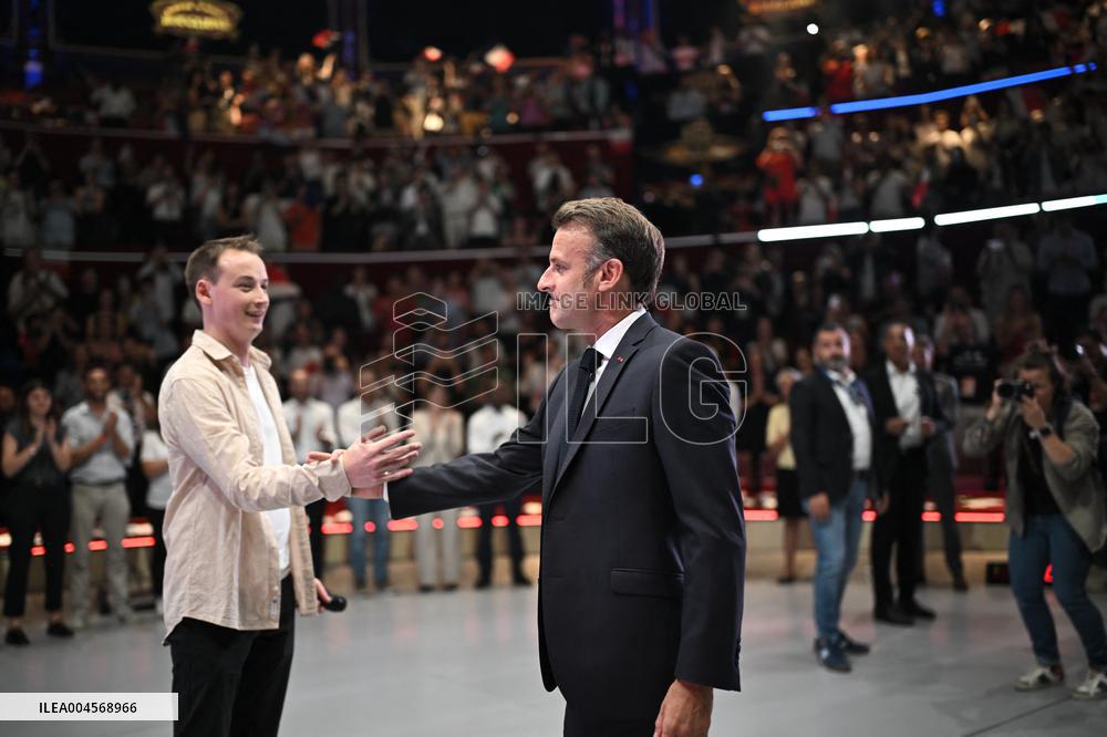 Emmanuel Macron At 10th Anniversary Of Jeunes Avec Macron - Paris