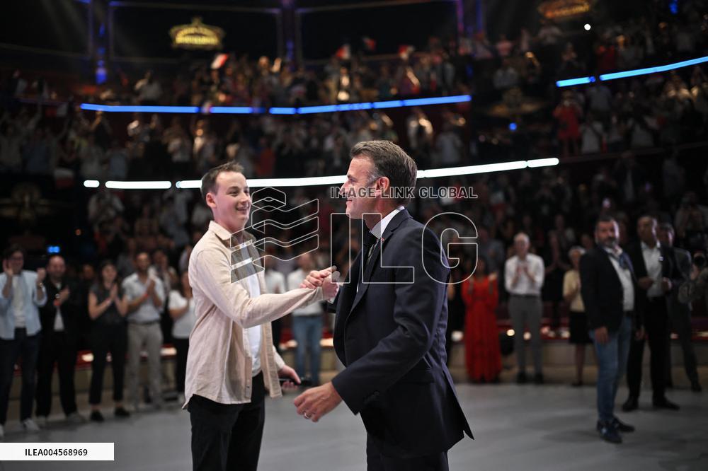 Emmanuel Macron At 10th Anniversary Of Jeunes Avec Macron - Paris