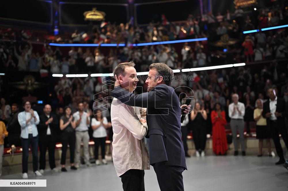 Emmanuel Macron At 10th Anniversary Of Jeunes Avec Macron - Paris