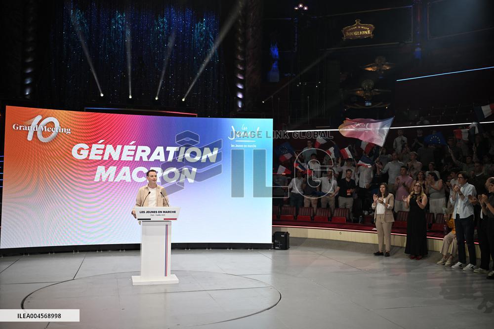 Emmanuel Macron At 10th Anniversary Of Jeunes Avec Macron - Paris