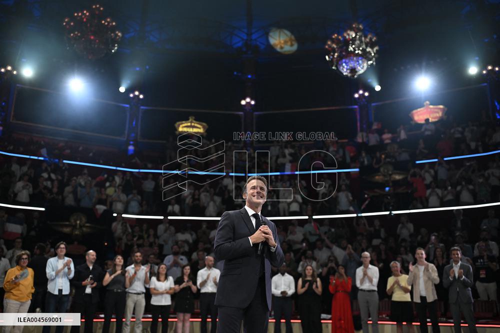 Emmanuel Macron At 10th Anniversary Of Jeunes Avec Macron - Paris