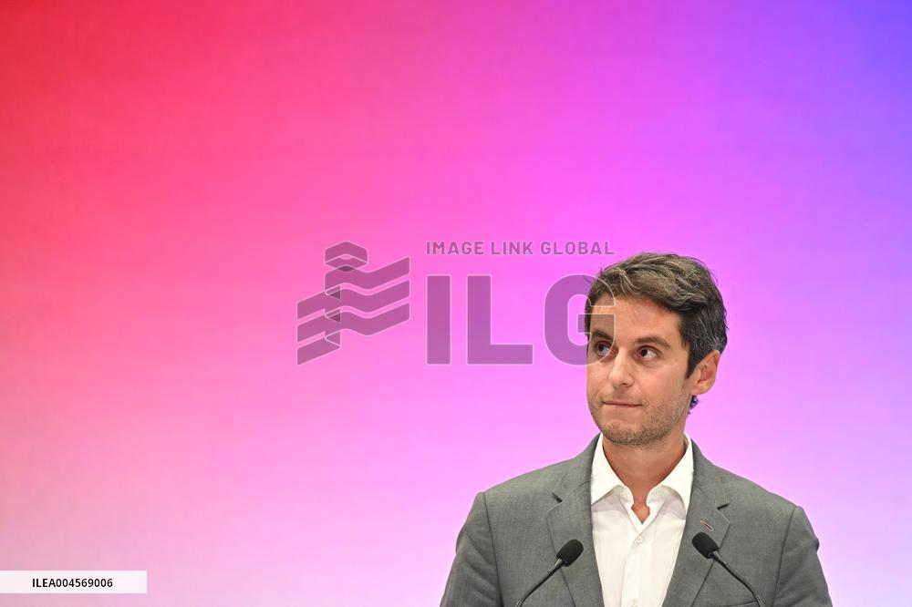 Emmanuel Macron At 10th Anniversary Of Jeunes Avec Macron - Paris