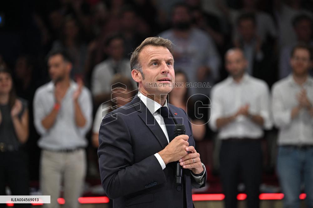 Emmanuel Macron At 10th Anniversary Of Jeunes Avec Macron - Paris