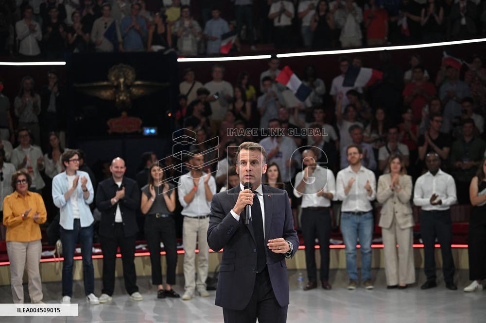 Emmanuel Macron At 10th Anniversary Of Jeunes Avec Macron - Paris